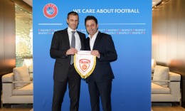 Муамед Сејдини на официјален состанок со претседателот на УЕФА, Александар Чеферин